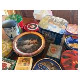 Large assortment of tins