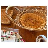Assortment of wicker baskets