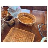 Assortment of wicker baskets