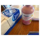 Cleaning supplies and toiletries