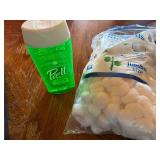 Cleaning supplies and toiletries