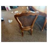 Dining room table with padded chairs