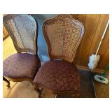Dining room table with padded chairs