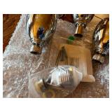 New, unused shower heads