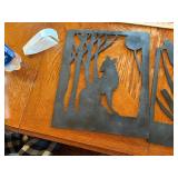 Metal outdoor scenery signs