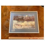 Winter scene artwork.