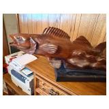 Hand Carved Walleye by local artist