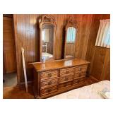 Wooden dresser set and headboard