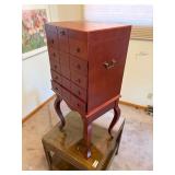 Decorative wooden silverware box