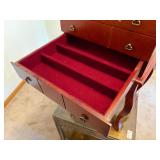 Decorative wooden silverware box