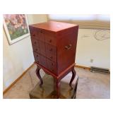 Decorative wooden silverware box