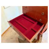 Decorative wooden silverware box