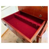 Decorative wooden silverware box