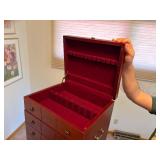 Decorative wooden silverware box