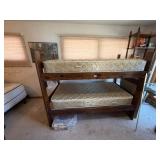 Wooden bunk bed set