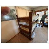 Wooden bunk bed set