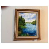 Scenic lake painting