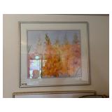 Signed flower artwork