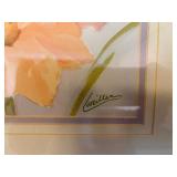 Signed flower artwork