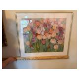 Signed flower artwork
