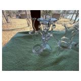 Vintage Floral Vase Candelabra Set