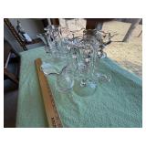 Vintage Floral Vase Candelabra Set