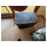 Glass door wooden TV stand