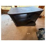Glass door wooden TV stand
