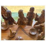 Olive wood carving of last supper made in Israel