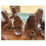 Olive wood carving of last supper made in Israel