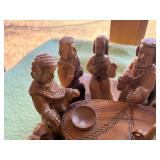 Olive wood carving of last supper made in Israel