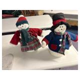 Pair of snowman decor