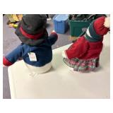 Pair of snowman decor