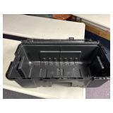 Hard plastic Plano tub with latching lid