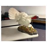 Albino full body wild white turkey mount