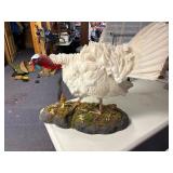 Albino full body wild white turkey mount