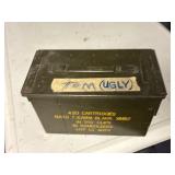 Assortment of 12 gauge ammo with 3 military ammo cans
