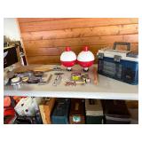 Lot of fishing tackle, line, and accessories