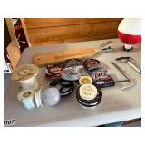 Lot of fishing tackle, line, and accessories