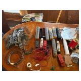 Large assortment of old model trains, tracks, and accessories