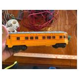 Large assortment of old model trains, tracks, and accessories