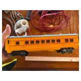 Large assortment of old model trains, tracks, and accessories