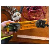 Large assortment of old model trains, tracks, and accessories