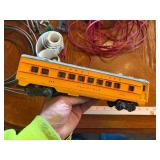 Large assortment of old model trains, tracks, and accessories