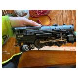 Large assortment of old model trains, tracks, and accessories