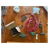 Large assortment of old model trains, tracks, and accessories