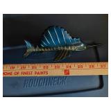 Metallic blue and silver sailfish decor