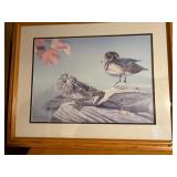 Framed woodducks print