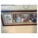Multi panel winter scene
