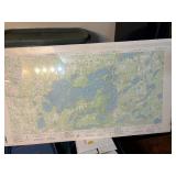 Whitefish chain lake map print.